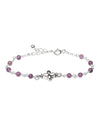 Silber-Armkette 16-19 cm mit Blumen- Zwischenteil Federringschloss Grössen verstellbar Silber 925 - Shanti Enterprise AG