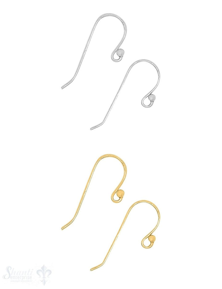 Silber-Brisur: Fischhaken mit 2 mm Kugel Dicke 0.6 mm - Shanti Enterprise AG