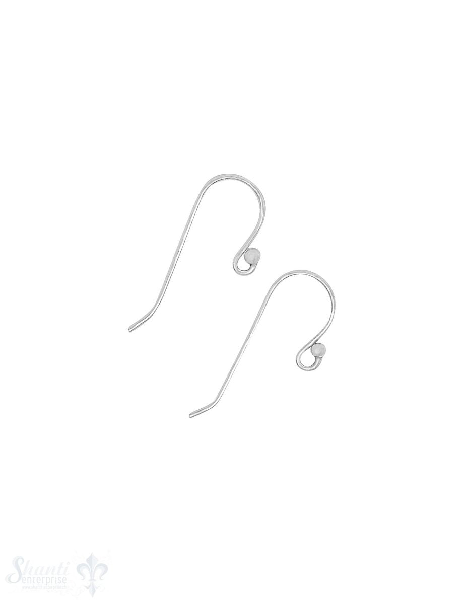 Silber-Brisur: Fischhaken mit 2 mm Kugel Dicke 0.6 mm - Shanti Enterprise AG