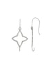 Silber-Brisur Fischhaken mit Öse offen Blume mit Zirkonia weiss 1 Pack = 1 Paar - Shanti Enterprise AG