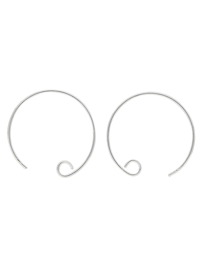 Silber-Brisur Fischhaken mit Öse offen Kreis D 20 mm Pack = 3 Paar - Shanti Enterprise AG