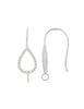 Silber-Brisur Fischhaken mit Öse offen Tropfen ged reht 23x9 mm 1 Pack = 2 Paar - Shanti Enterprise AG