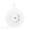 Silberanhänger Amulett Mandala mit Blume in Mitte 36 mm - Shanti Enterprise AG