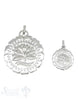 Silberanhänger Amulett mit Lotusblume massiv poliert mit Öse 32 mm - Shanti Enterprise AG