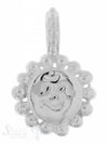 Silberanhänger: Amulett mit Om-Zeichen gepunktet 12 mm mit fixer Öse Dicke: 3.25mm - Shanti Enterprise AG