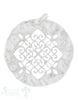 Silberanhänger Blumenornament durchbrochen eingemittet in gehämmertem Silber 30 mm - Shanti Enterprise AG