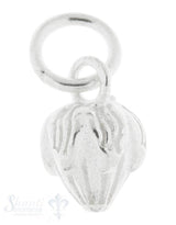 Silberanhänger Blütenknospe mit Öse lose 9x6 mm 1 Pack = 3 Stk.