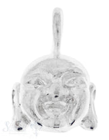 Silberanhänger: Buddhakopf poliert 14x9 mm Dicke: 6mm