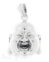 Silberanhänger: Buddhakopf poliert 35x25 mm Dicke: 13mm
