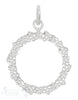 Silberanhänger Kreis 3 mm 20 cm gross Rand getupft mit Öse 20 mm - Shanti Enterprise AG