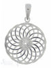 Silberanhängerr: Amulett mit Blumenmuster D: 20mm Dicke: 2mm - Shanti Enterprise AG