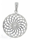 Silberanhängerr: Amulett mit Blumenmuster D: 20mm Dicke: 2mm - Shanti Enterprise AG