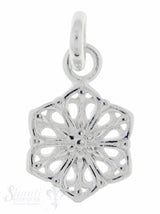 Silberanhängerr: Amulette Blume durchbrochen D 11mm Dicke: 1.5mm