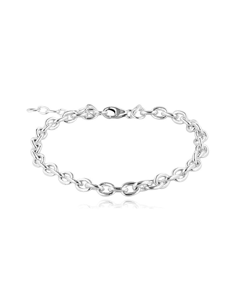 Silberarmkette Anker 6x4,5 mm 16,5-19 cm Grössen verstellbar Karabiner - Shanti Enterprise AG
