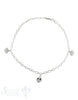 Silberarmkette Anker mit 3 Herzen Federringschloss 16,5-18 cm verstellbar - Shanti Enterprise AG