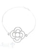 Silberarmkette: Ankerkette mit Blume gross gepunkt Grössenverstellbar 16/18 cm - Shanti Enterprise AG