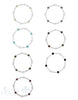 Silberarmkette: Diverse Teile mit 4 Steinen 6 mm 18 cm mit Gummifaden - Shanti Enterprise AG