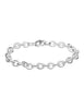 Silberarmkette Fantasie Anker 7,5x8 mm jedes zweite Glied ist gerillt mit Karabiner - Shanti Enterprise AG