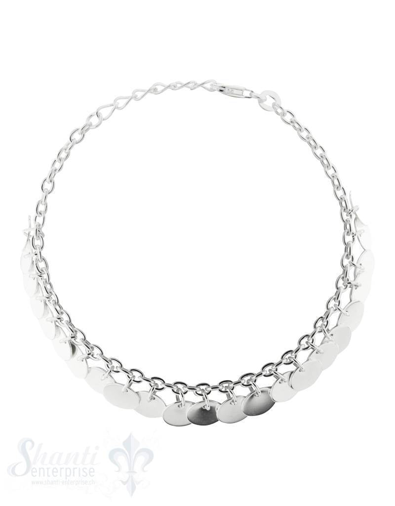 Silberarmkette: fein mit Plättchen verstellbar - Shanti Enterprise AG