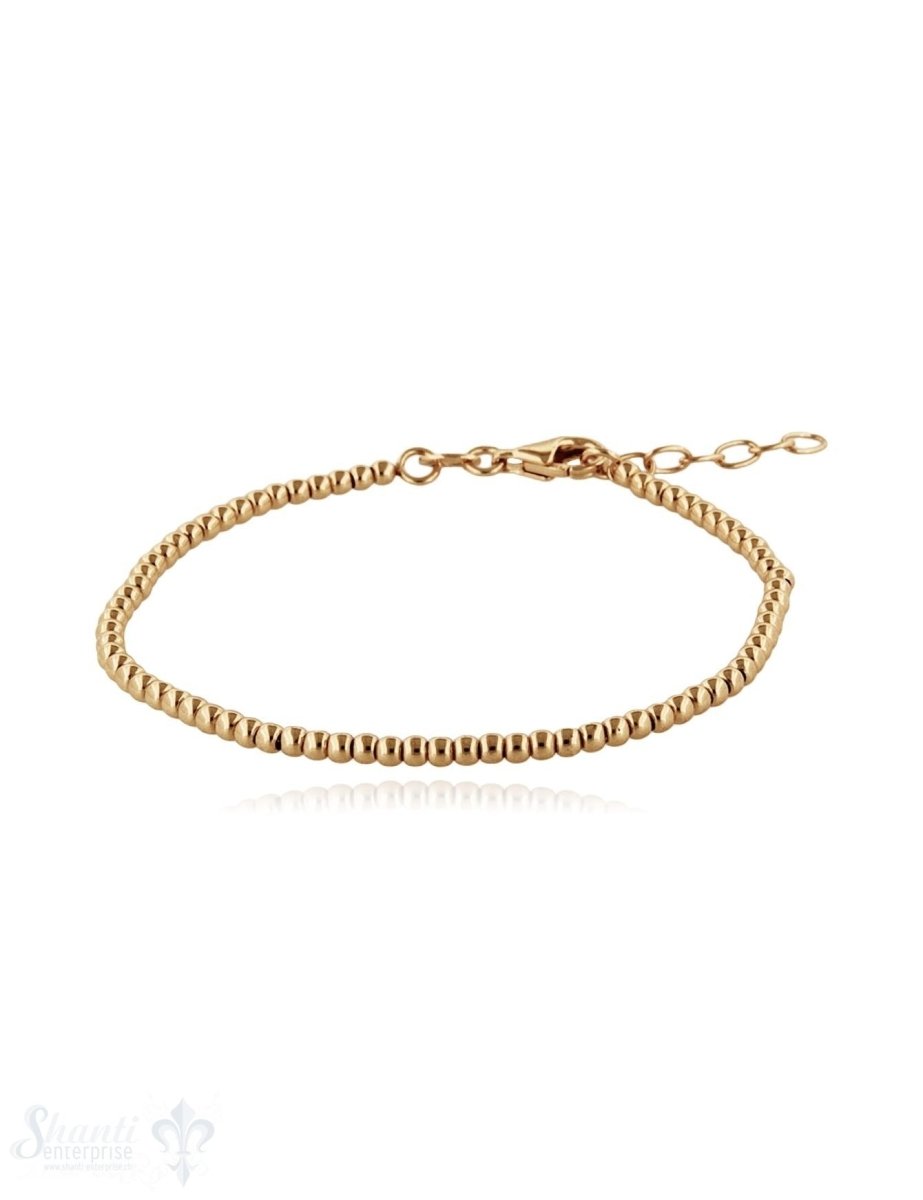 Silberarmkette Kugel 2,5 mm 17/19 cm verstellbar Karabiner - Shanti Enterprise AG