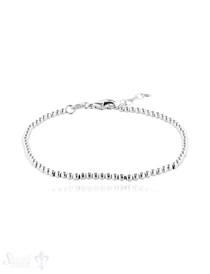 Silberarmkette Kugel 2,5 mm 17/19 cm verstellbar Karabiner - Shanti Enterprise AG