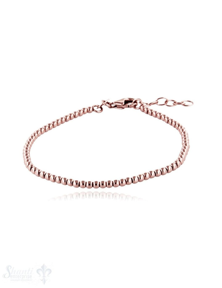Silberarmkette Kugel 2,5 mm 17/19 cm verstellbar Karabiner - Shanti Enterprise AG