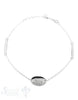 Silberarmkette mit Plättli oval, Laugh, Love, Live Karabiner, Länge 17/19 cm verstellbar - Shanti Enterprise AG