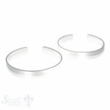 Silberarmspange: für Herren, poliert flach 8 mm oval