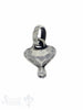 Silberherz gehämmert, mit Tropfen ca. 13,5 x16,5 mm - Shanti Enterprise AG