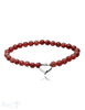Silberherz mit Edelsteine Armband 6 mm - Shanti Enterprise AG