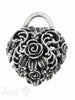 Silberherz mit Rosenmuster durchbrochen ca. 28 x 34,5 mm - Shanti Enterprise AG