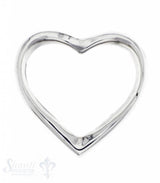 Silberherz - Rahmen glatt 34.50 x 32.00 mm