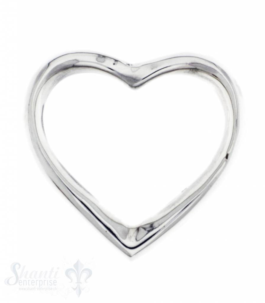Silberherz - Rahmen glatt 34.50 x 32.00 mm - Shanti Enterprise AG