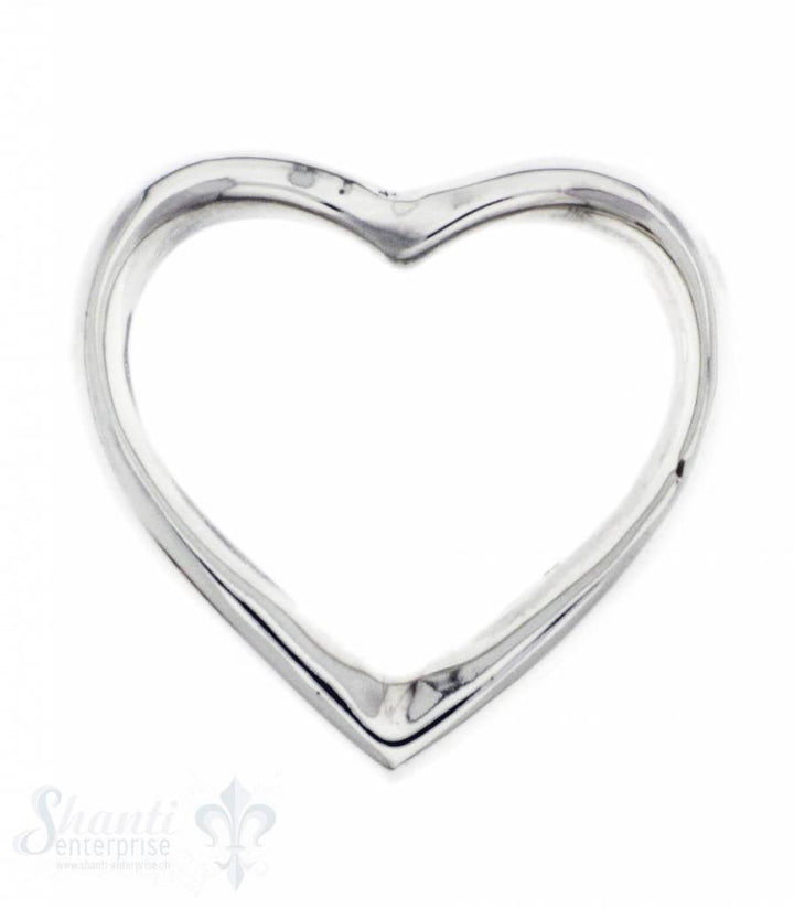 Silberherz - Rahmen glatt 34.50 x 32.00 mm - Shanti Enterprise AG