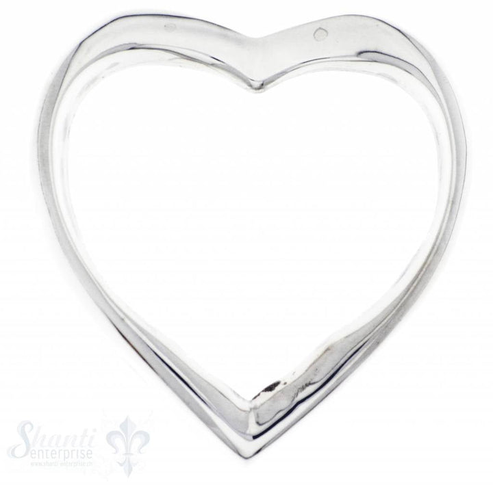 Silberherz - Rahmen glatt 49.50 x 50.00 mm - Shanti Enterprise AG