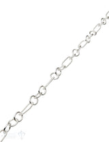 Silberkette 3 Ringe oval abwechselnd 36x9 mm oval 19x7.5 mm verziert Ring 8.7 mm 1m ca. Fr. 113.00 Abschnittlänge wird angepasst per cm