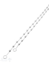 Silberkette Anker 1.9x2.5 mm mit 4 mm Kugeln mit Oesen 7.5 mm