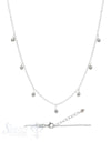 Silberkette Anker 42 bis 45 cm mit kleinen Perlen Anhänger Karabiner - Shanti Enterprise AG
