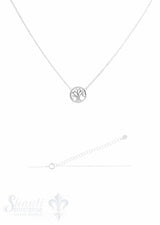 Silberkette Anker fein Silber hell Lebensbaum 38-43 cm Grössen verstellbar Karabiner