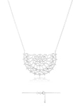 Silberkette  Anker mit Amulett halbrund 42-46 cm verziert Grössen verstellbar mit Karabiner eq