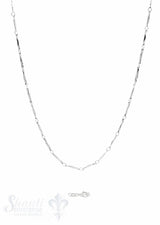 Silberkette Fantasie Glieder schmal gedreht 100 cm Karabiner