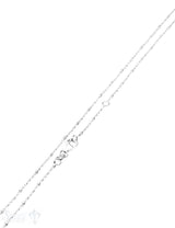 Silberkette Fantasie Venezianer 1 mm mit  Kügeli  Grössen verstellbar mit Karabiner