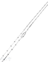 Silberkette Fantasie Venezianer 1,0 mm 38 cm mit Kugeln in Abständen Karabiner