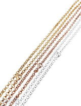 Silberkette fein Rollo flach:3,4 mm mit Schloss