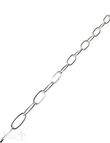 Silberkette hell oval flach 17x8 mm Dicke 1 mm 1 m ca. Fr.55.00 Abschnittlänge wird angepasst per cm