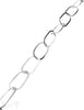 Silberkette hell oval flach 33x17 mm Dicke 1 mm 1 m ca. Fr. 112.00 Abschnittlänge wird angepasst per cm - Shanti Enterprise AG