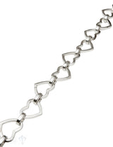 Silberkette Herz oval abwechselnd 28x17 mm Herz 22 x17 mm oval 12x9 mm 1 Meter ca. Fr. 190.00 Abschnittlänge wird angepasst per cm