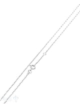 Silberkette Kugeln 1,2 mm 42+45 cm mit Stäbchen Grössen verstellbar Federringschloss