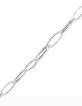 Silberkette längliche Kettenglieder 17x7 mm halbrund 1 Meter ca. Fr. 143.00 Abschnittlänge wird angepasst per cm