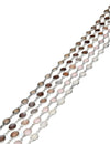 Silberkette mit Stein facett. 9x7 mm oval gefasst Abschnittlänge wird angepasst Preis per cm - Shanti Enterprise AG